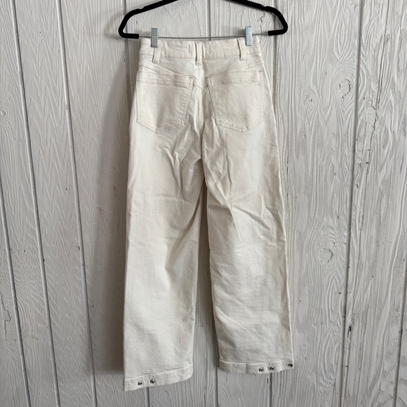 New Madewell The Perfect Vintage Wide Leg Jeans Vintage Canvas Cream size 25 - Picture 7 of 15